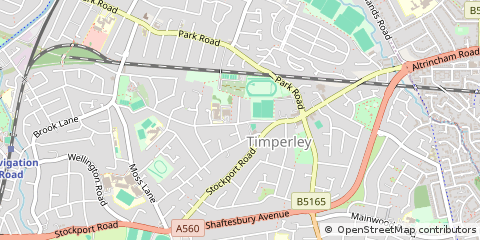 Map of Altrincham, Cheshire