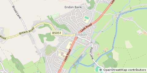 Map of Endon, Staffordshire