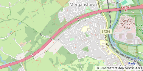 Map of Cardiff, South Glamorgan