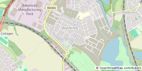 Map of Rotherham, South Yorkshire
