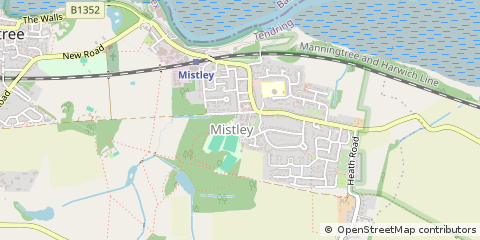 Map of Manningtree, Essex