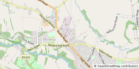 Map of Coedpoeth, Wrexham
