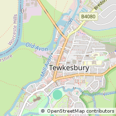 Map of Tewkesbury, Gloucestershire