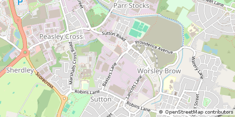 Map of ST Helens, Merseyside