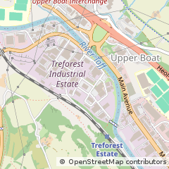 Map of Pontypridd, Rhondda Cynon Taff