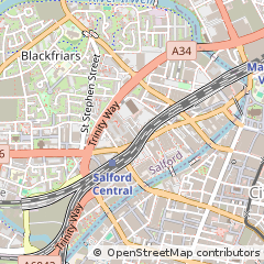 Map of Manchester, Lancashire