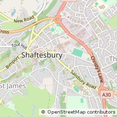 Map of Shaftesbury, Dorset