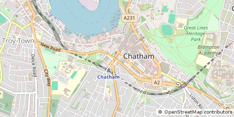 Map of Chatham, Kent