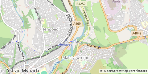 Map of Hengoed