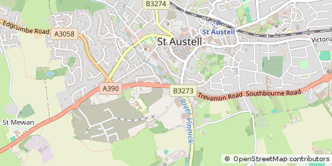 Map of ST. Austell, Cornwall
