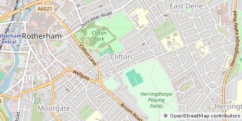 Map of Rotherham