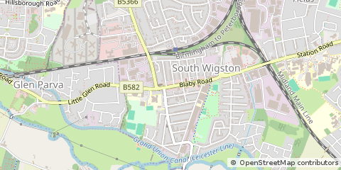 Map of Leicester, Leicestershire