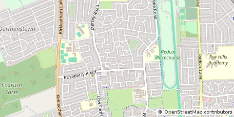 Map of Redcar, Cleveland