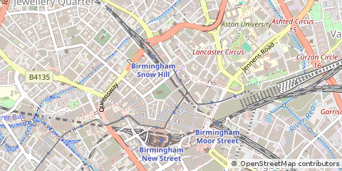 Map of Birmingham, West Midlands