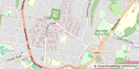 Map of High Wycombe, Bucks