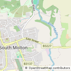 Map of South Molton, Devon