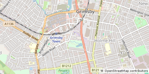 Map of Grimsby, N E Lincolnshire