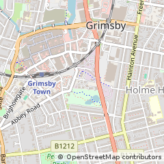 Map of Grimsby, N E Lincolnshire