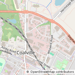 Map of Coalville, Leicestershire