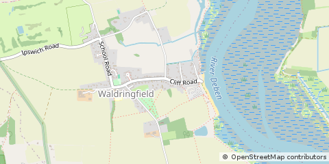 Map of Woodbridge, Suffolk