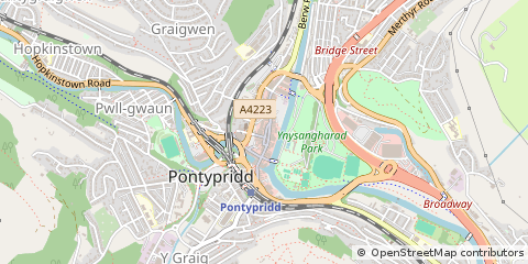Map of Pontypridd