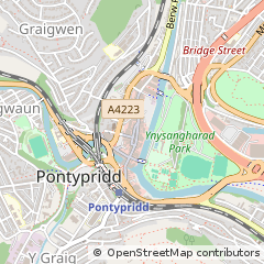 Map of Pontypridd