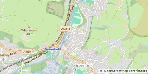 Map of NR. Oldham, Lancashire