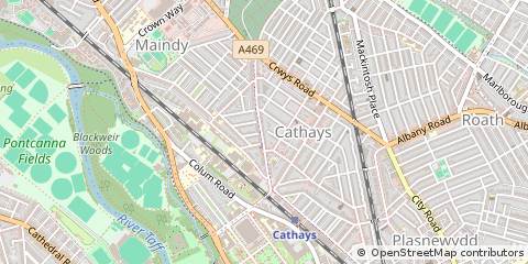 Map of Cardiff