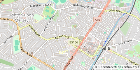 Map of Sale, Greater Manchester