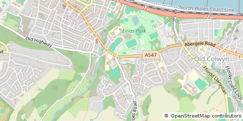 Map of Colwyn BAY, Conwy