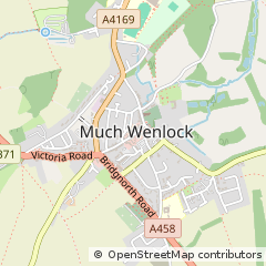 Map of Much Wenlock, Shropshire