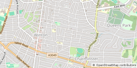 Map of Bournemouth, Dorset