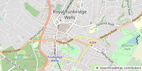 Map of Tunbridge Wells, Kent