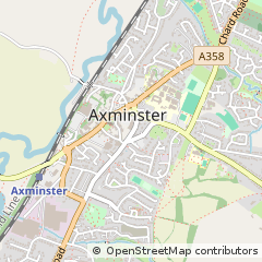 Map of Axminster, Devon