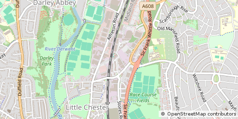 Map of Mansfield Road, Derby