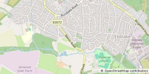 Map of Verwood, Dorset