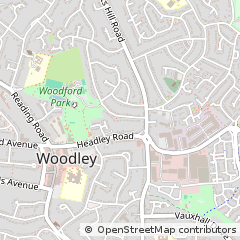 Map of Woodley, Berkshire