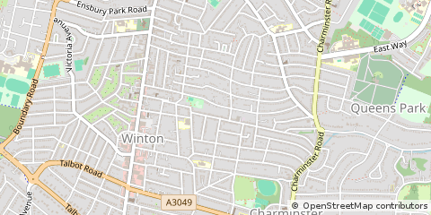 Map of Bournemouth, Dorset