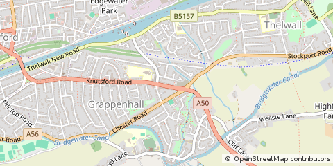 Map of Warrington, Cheshire