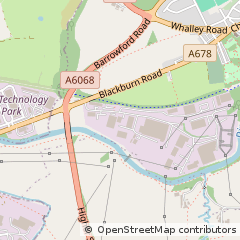 Map of Burnley, Lancashire