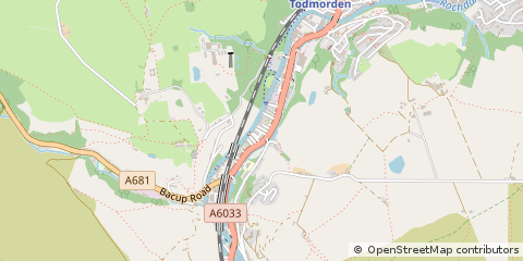 Map of Todmorden, Lancashire