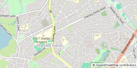 Map of Birmingham, West Midlands