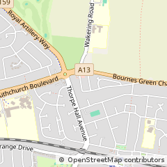 Map of Southend-on-SEA, Essex
