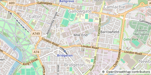 Map of Glasgow, Strathclyde