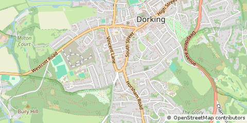 Map of Dorking, Warwickshire