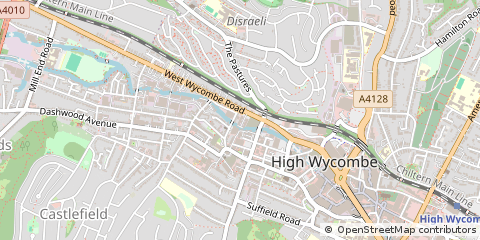 Map of High Wycombe, Buckinghamshire