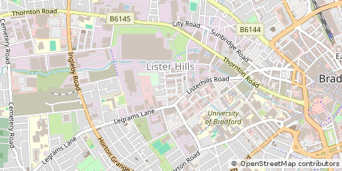 Map of Bradford, West Yorkshire