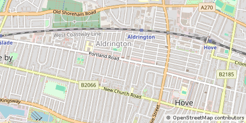 Map of Hove, East Sussex
