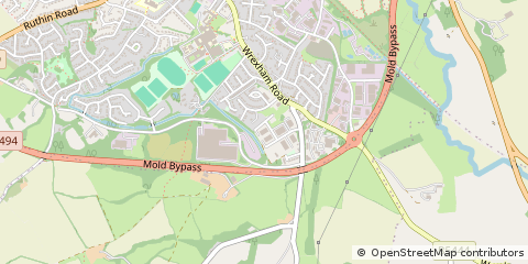 Map of Mold, Flintshire