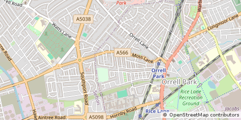 Map of Liverpool, Merseyside